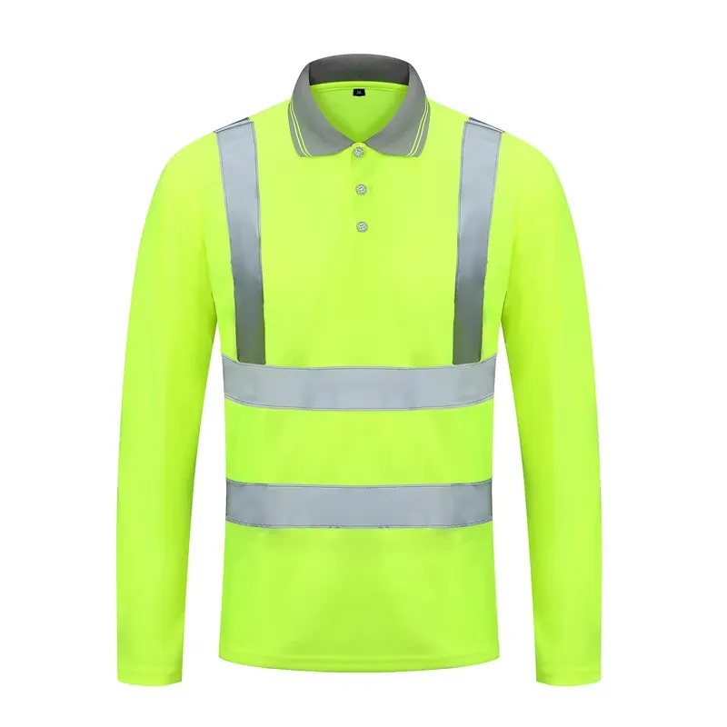 Polo Shirt With Reflective Stripes